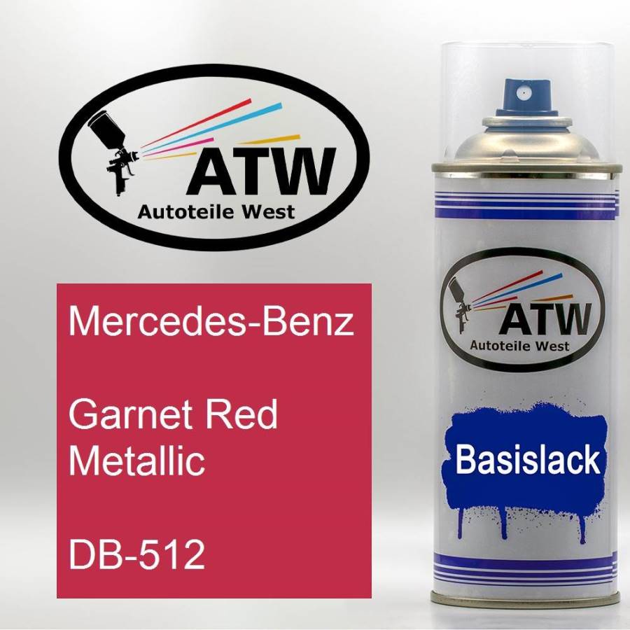 Mercedes-Benz, Garnet Red Metallic, DB-512: 400ml Sprühdose, von ATW Autoteile West.